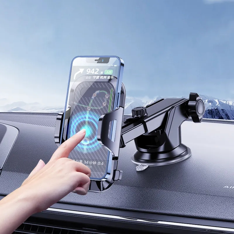 2 in 1 Car Dashboard Air Outlet Bracket Suction Cups Cell Retractable Phone Holder