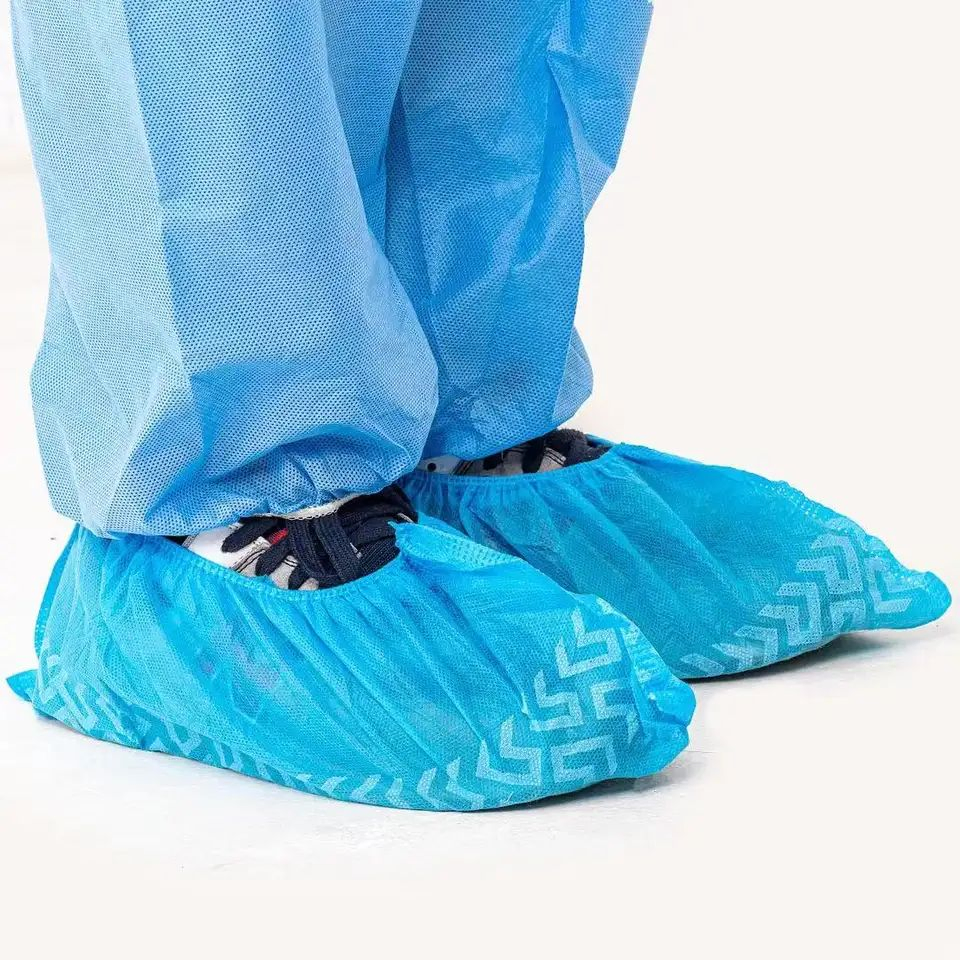 Disposable Non Woven 20GSM 25GSM Blue Color PP Shoes Cover