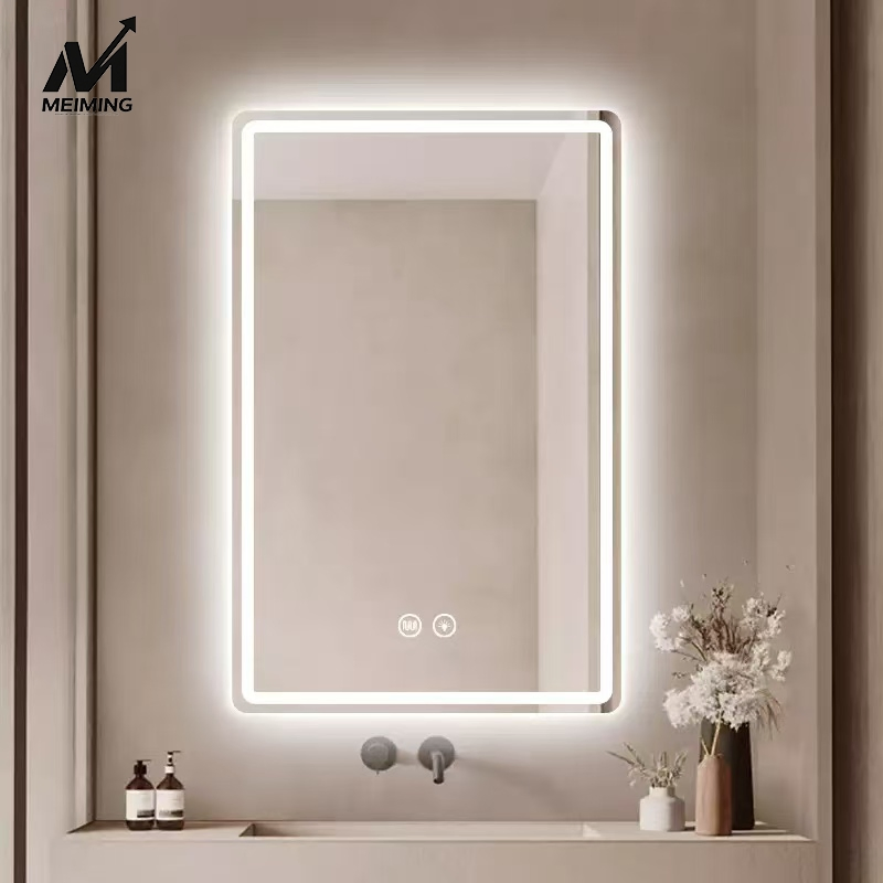 Floating Sensor Bathroom Mirror! Nano Anti-Fog + IP67 Waterproof, Always Clear and Bright During Your Washing Routine.