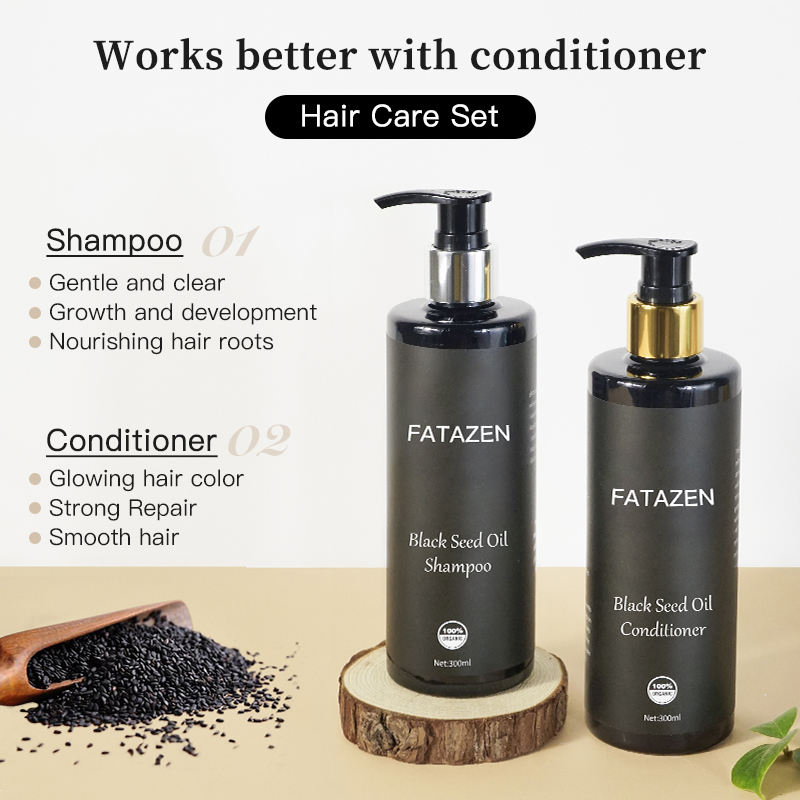 Wholesale Organic Rich Care Hair Growth Shampoo Anti-Hair Loss Conditioner Natura Black Seed Oil Essence Hair Shampoo