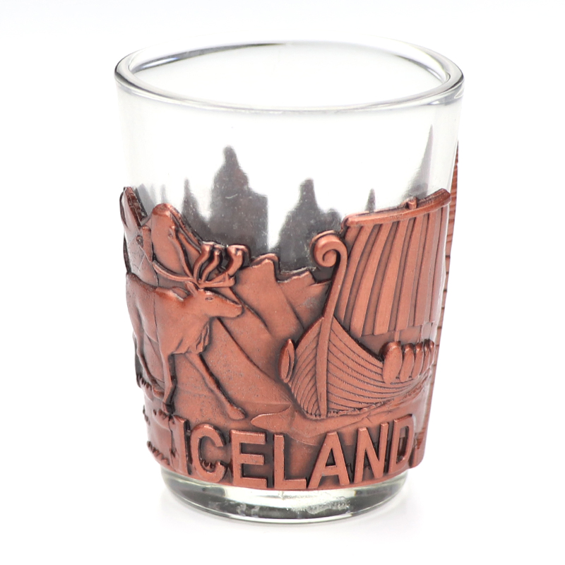 Professional Wholesale Metal with Glasses 3D Zinc Alloy Logo Custom Shot Glass for Souvenir
