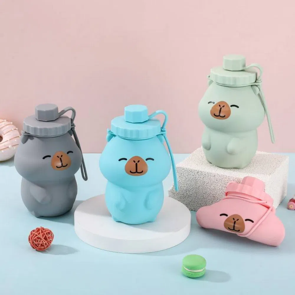 Collapsible Water Bottles Silicone Foldable Travel Sport Water Bottle Cup for Gym Camping Hiking