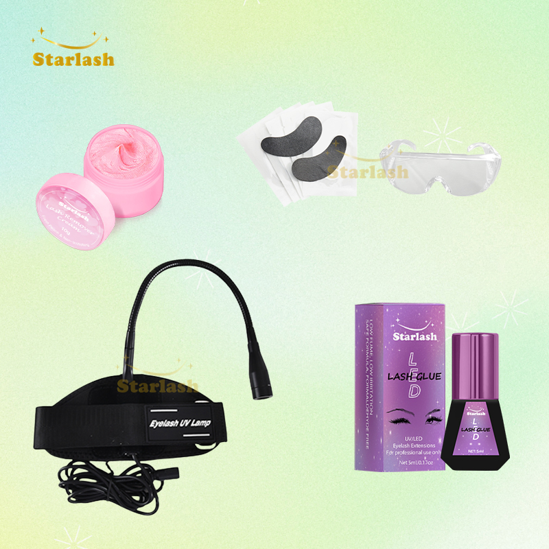 Foot Pedal UV Lamp Glue Remover Lash Extension Set