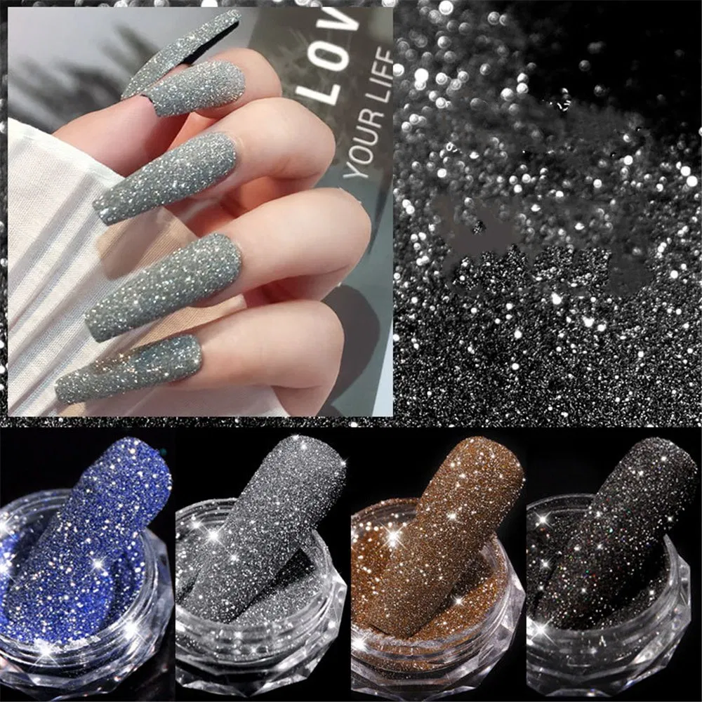Private label New Designs Colorful Glitter Diamond Nail Acrylic Powder for Nail Beauty Nail Art