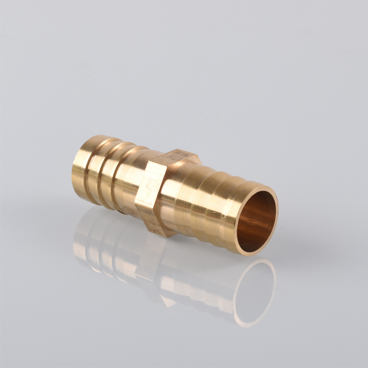 Maf/USA Double Barb Fittings Brass 2 Way Pipe Connector Union