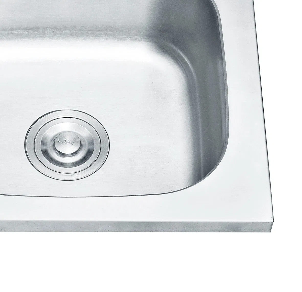 India Hot Sale Single Bowl Kitchen Sink with Plate 304/201 Stainless Steel Utility Sink