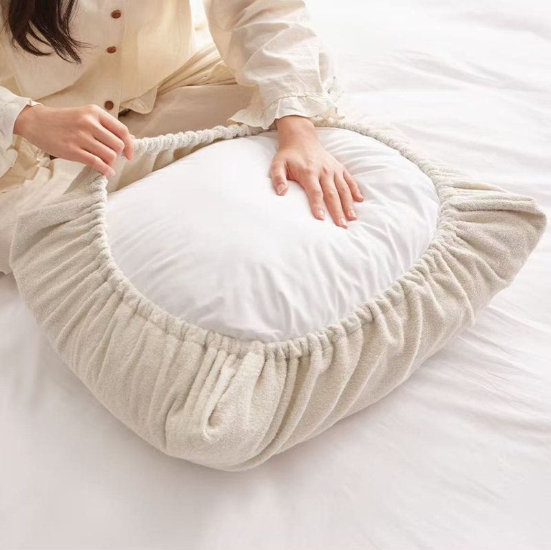 Made in China Price Permium 100% Cotton Terry Pillow Case Lemon Yellow