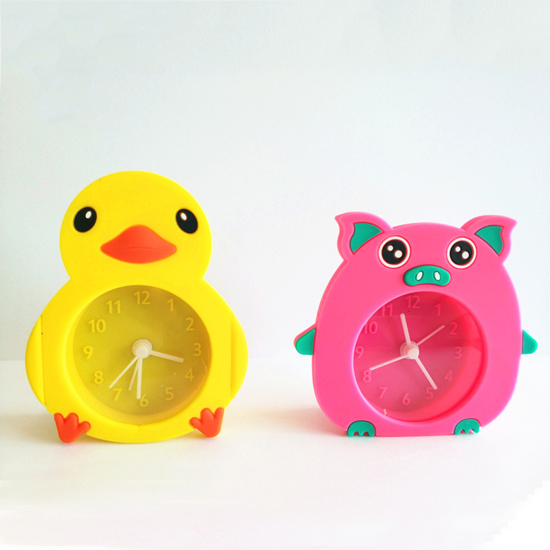 Cute Animal Shape Alarm Clock Accessories Silicone Factory Custom