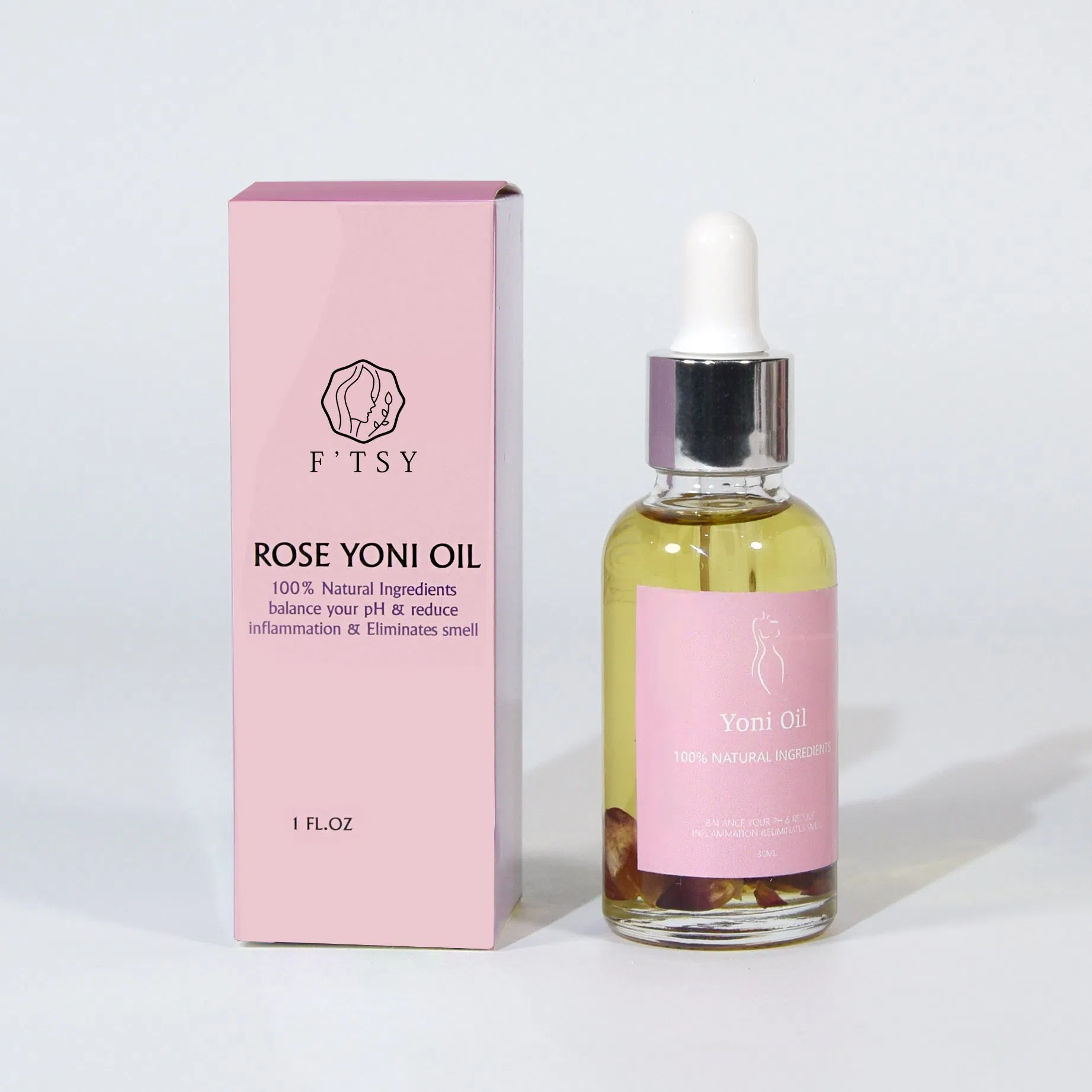 Private Label 100% Natural Formula Intimate Rose Yoni Oil Inflammation Vegan Intimate Care Products