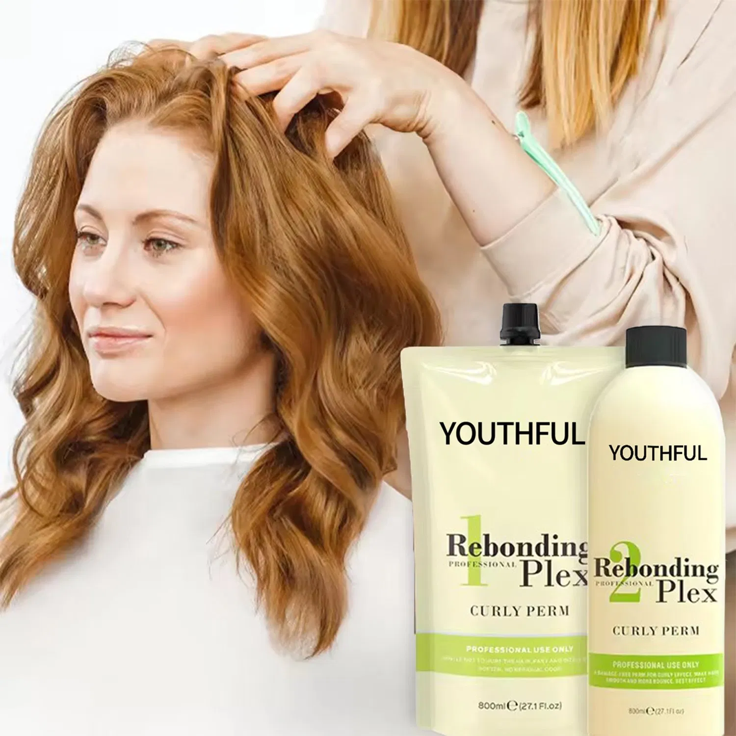 Professional Natural Permanent Hair Perm Lotion 3D Curling Perm Treatment