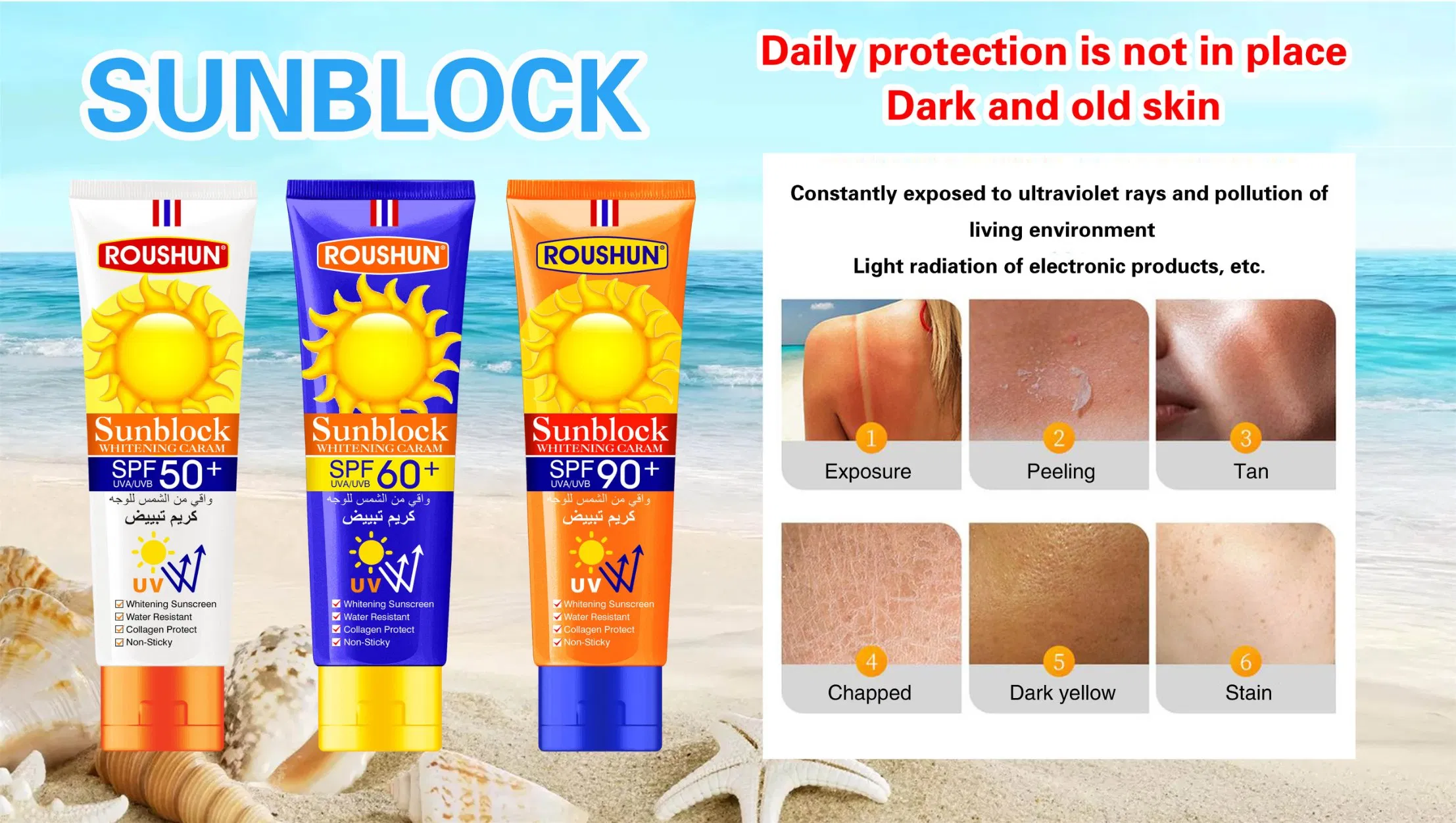Roushun Fast Whitening Sun Protection Cream