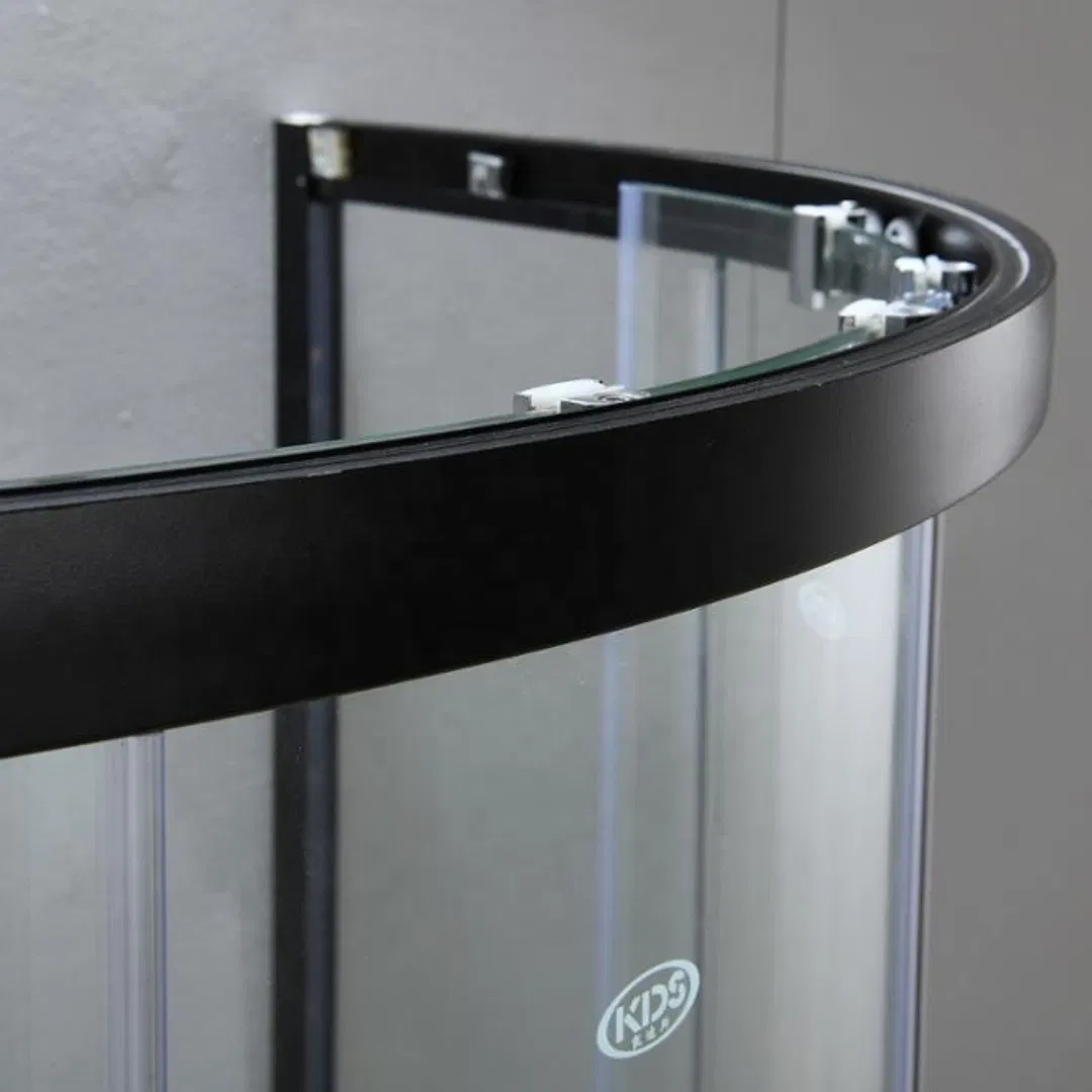 Popular Design Aluminum Frame Curved Corner Bathroom Screen Sliding Door Glass Shower Cabin