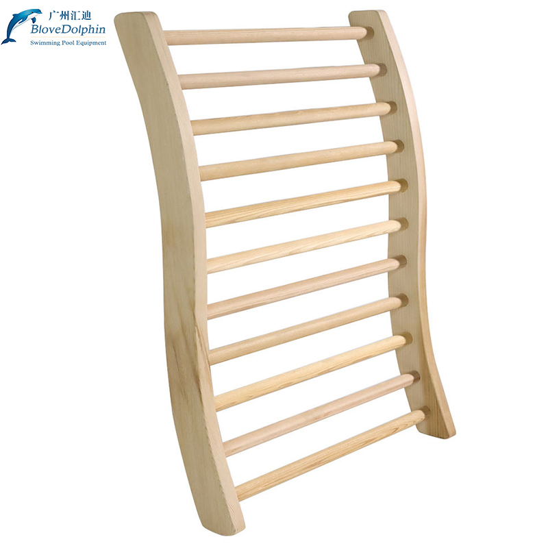 Canadian Red Cedar Sauna Backrest Non-Toxic S-Shape Design Sauna Chair with Backrest for Traditional Sauna