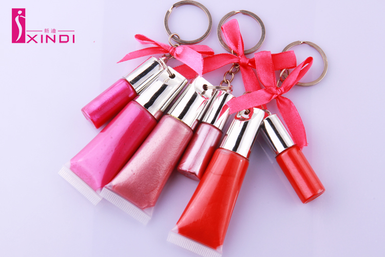 Shiny Lip Gloss Set Cute&Lovely Lipgloss Kit with Key Ring