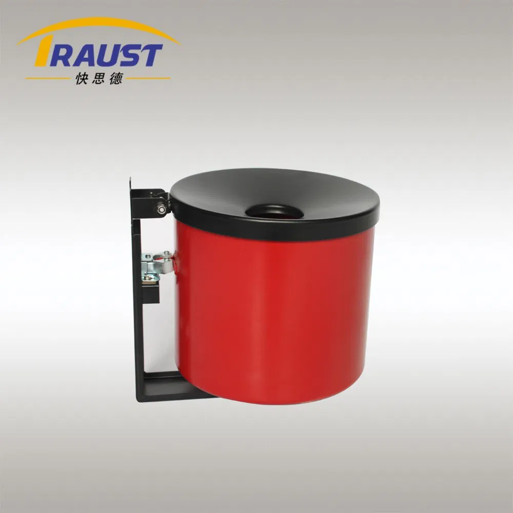 Durable Metal Wall-Mounted Trash Bin and Ashtray for Outdoor Use