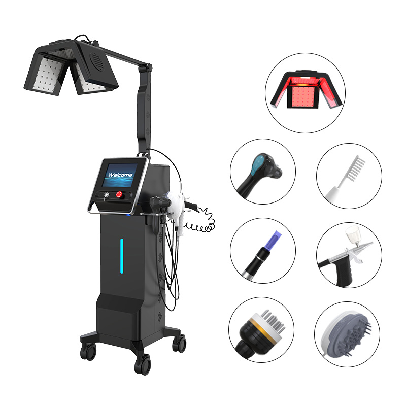 Multifunctional Laser Hair Care Hair Salon Equipment Hair Regrowth Scalp Inspection Bio Silicone Massage Comb Machine