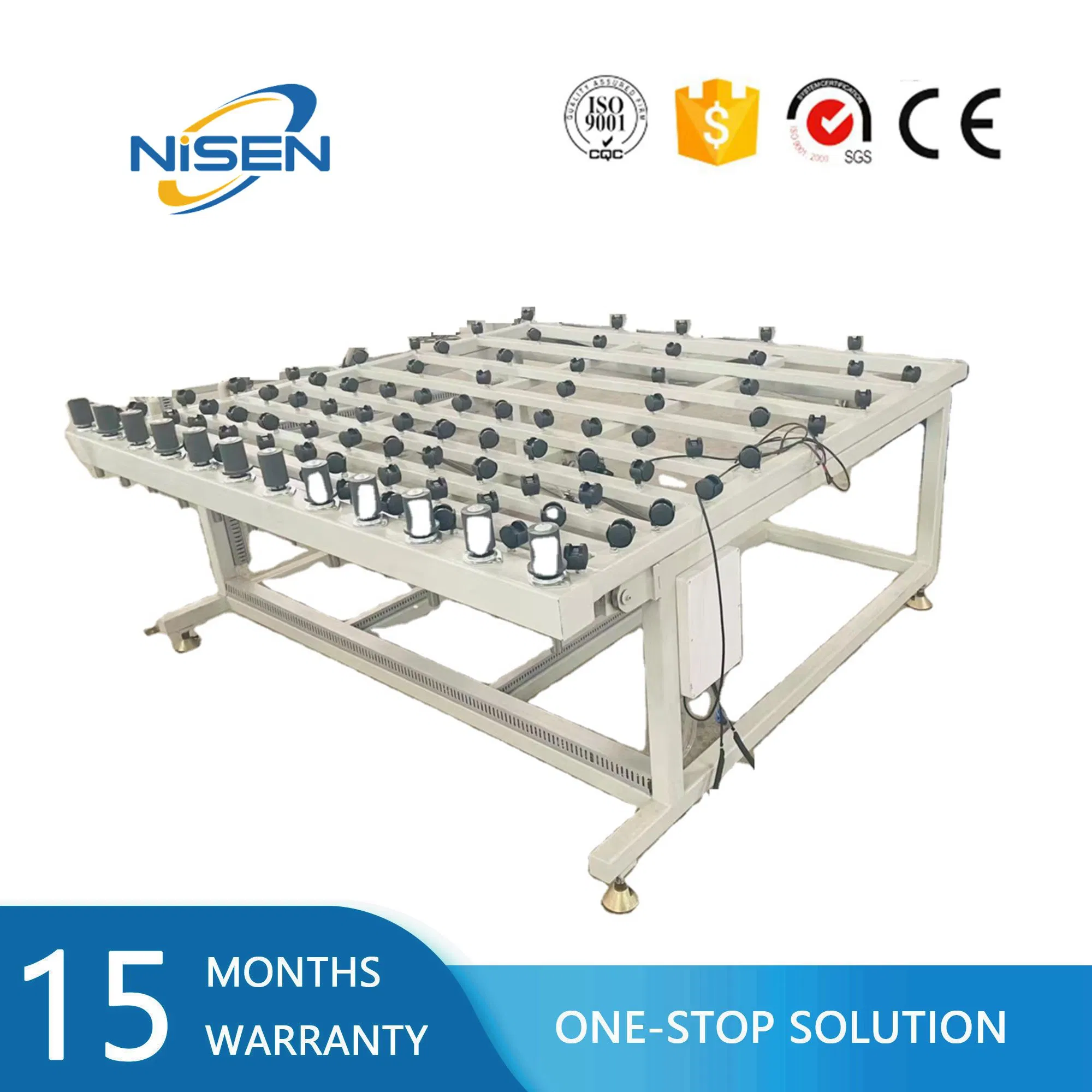 Double Glazed Insulating Hollow Glass Horizontal Production Line Water Washing and Hot Press Tilting Table