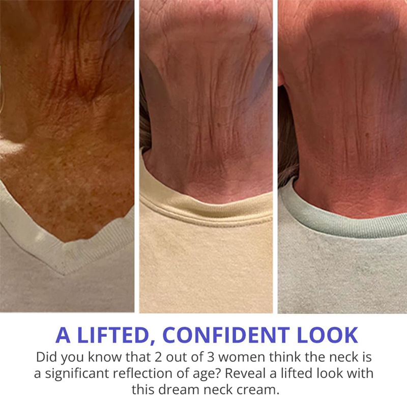 Private Label Anti-Aging Neck Firming Cream with Roller Wrinkle Tightening Skin Lift Moisturizer Targeted Face Cream & Lotion