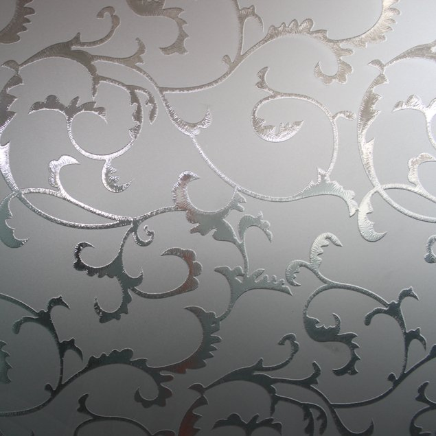 3mm-12mm Acid Etched Glass, Frosted and Patterned Optional, Decorative Glass CE Certified