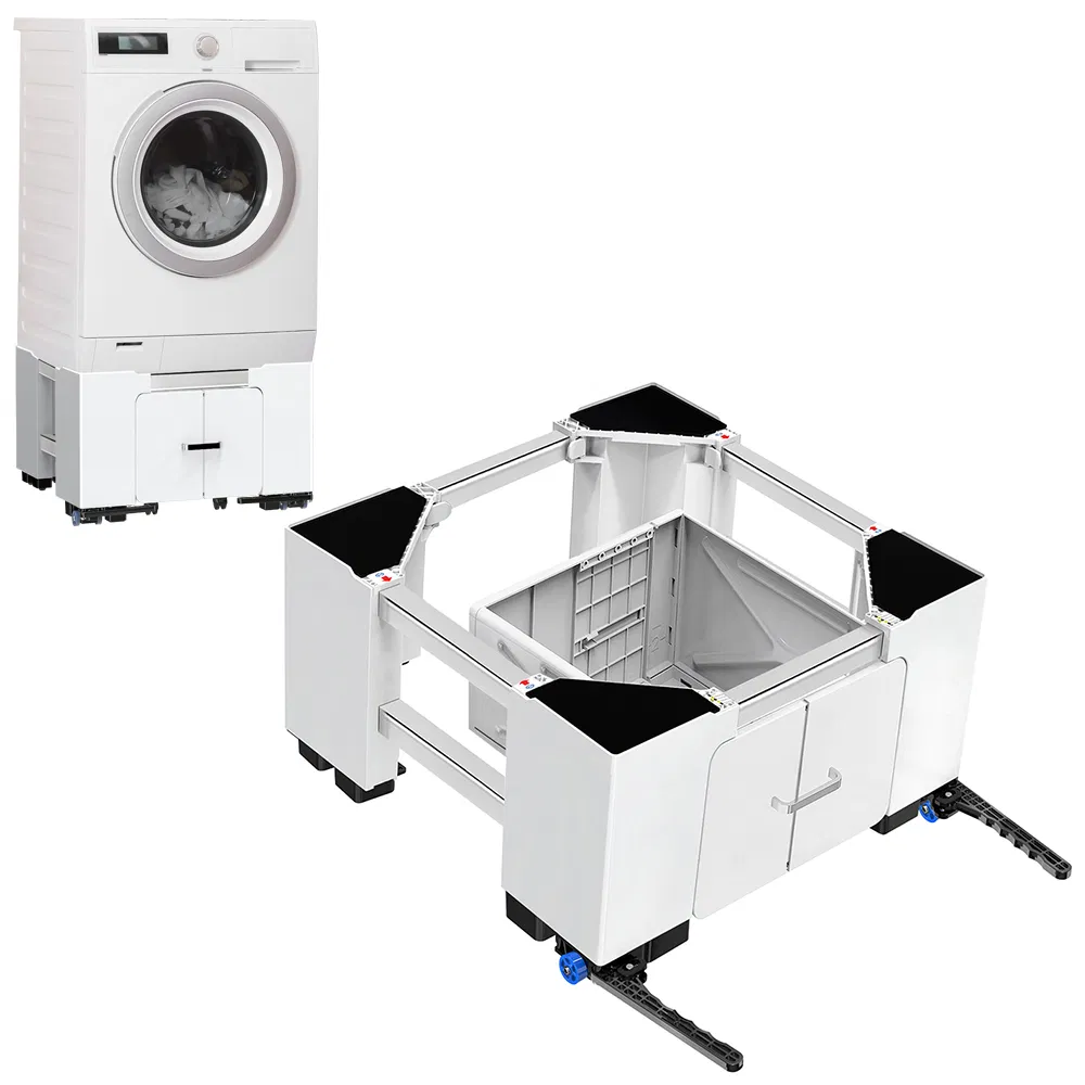 Organized Washing Machine Base with Storage Drawer for Laundry Supplies