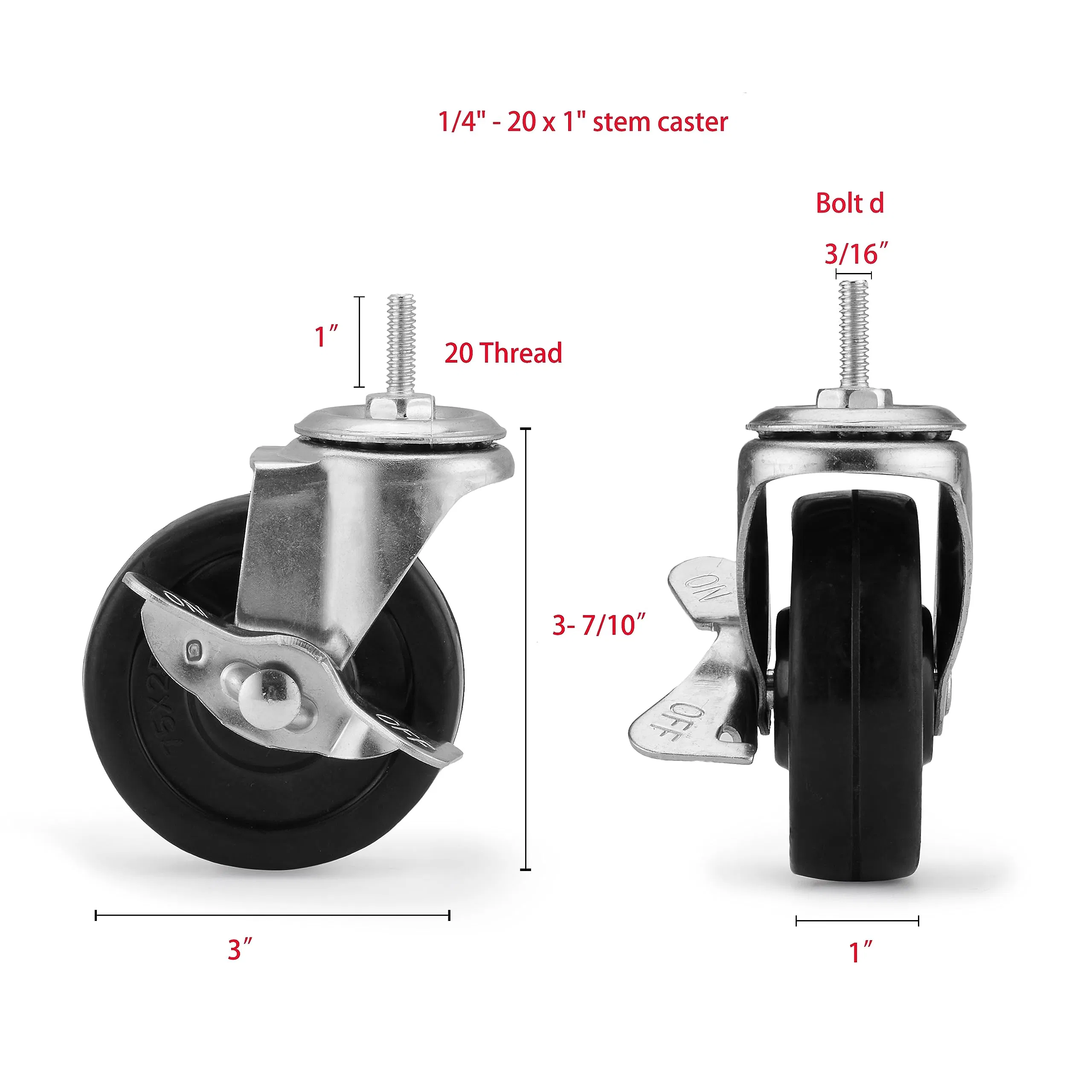 Simply Accessories Caster for Metal Wire Shelving Rack System