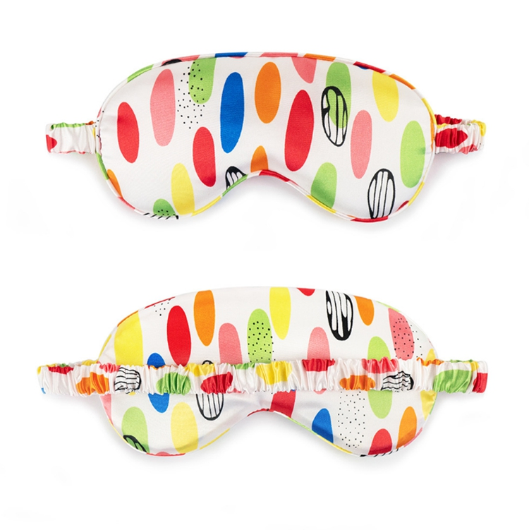 New Type Double-Sided Cute Cartoon Satin Elastic Band Breathable Travel Silk Sleep Eye Mask