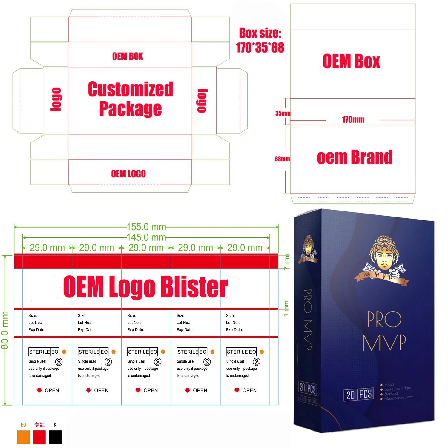 OEM ODM Tattoo Needle Disposable Tattoo Cartridge Needles