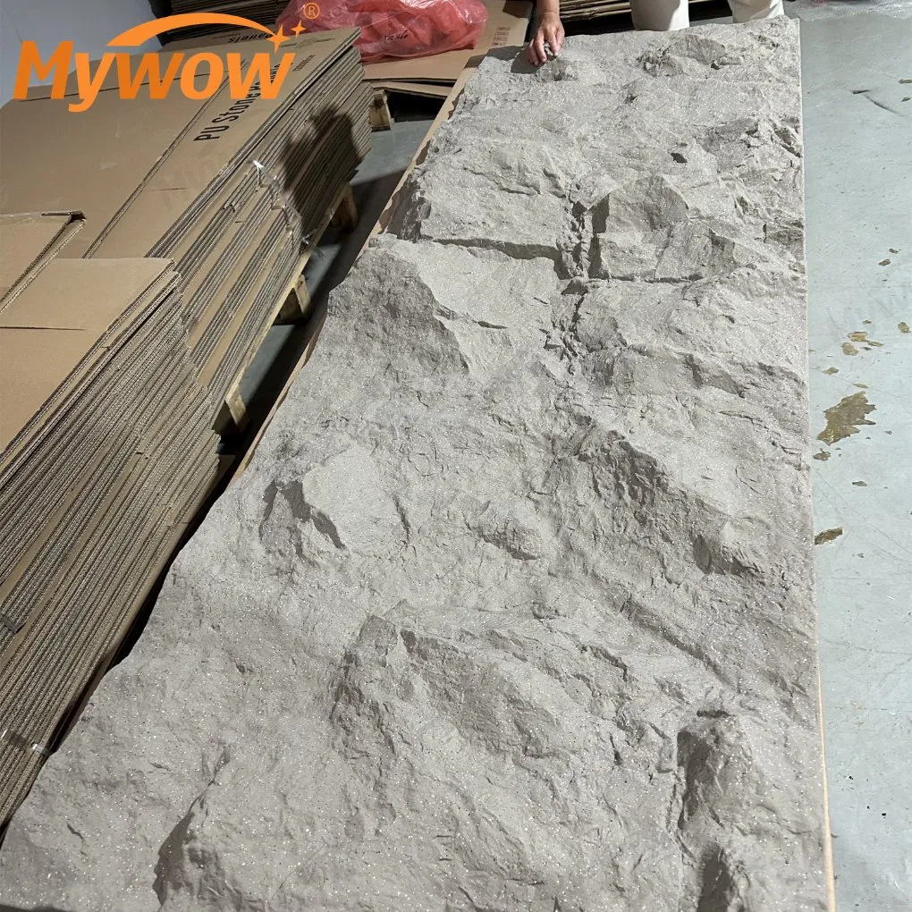 Popular Designs Different Sizes Artificial Rock Panels PU Faux Mushroom Stone