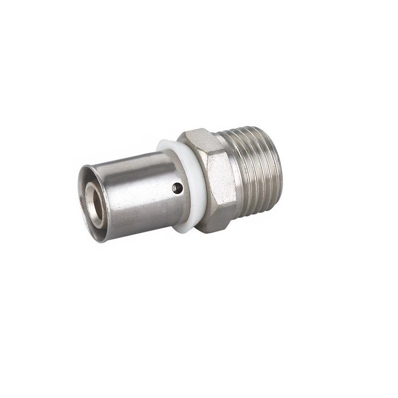 Male Themale Thread Stainless Steel Pex Fitting Straight Nipple Connector