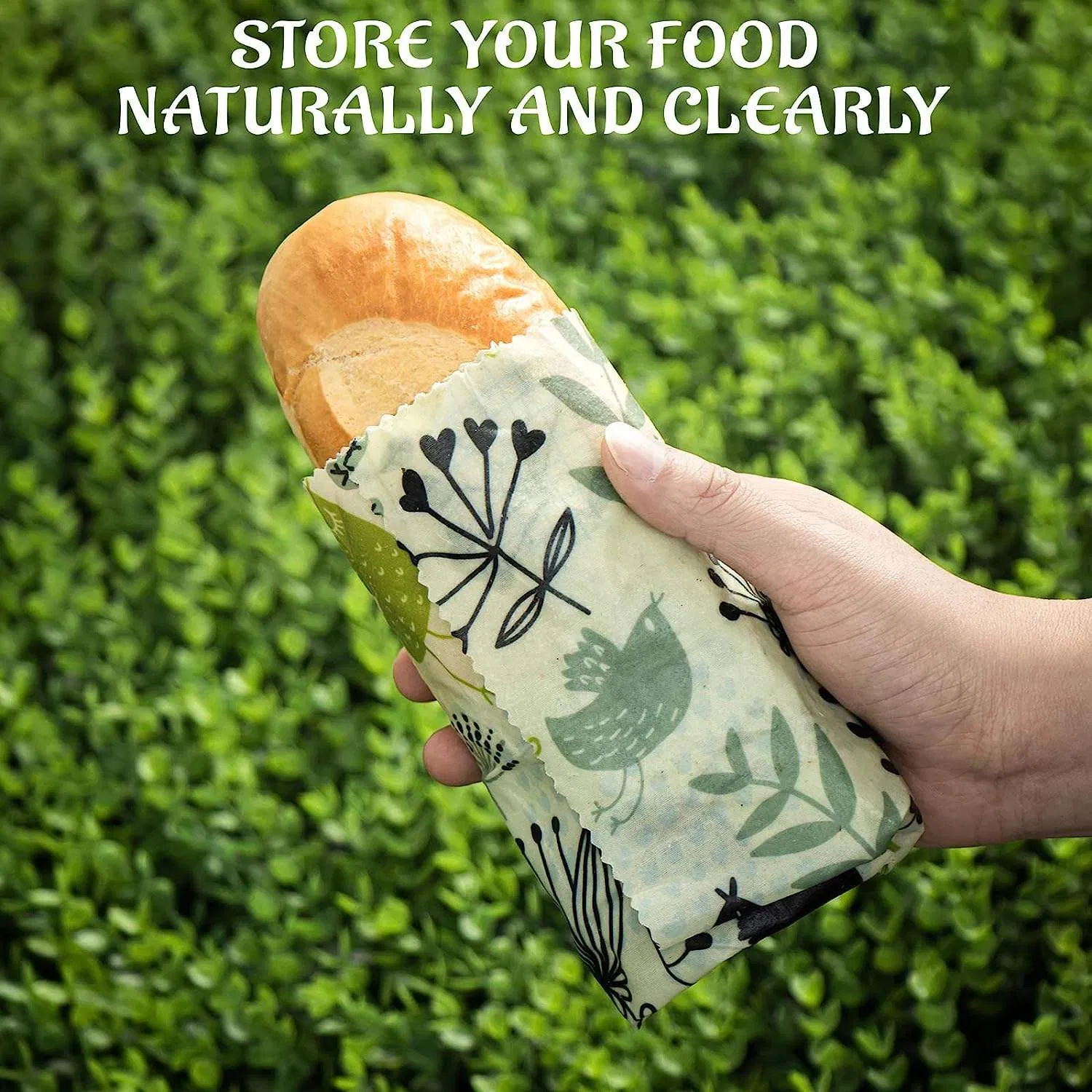 Natural Organic Biodegradable Reusable Assorted Bee Wax Food Wrap Eco-Friendly Beeswax Food Wrap