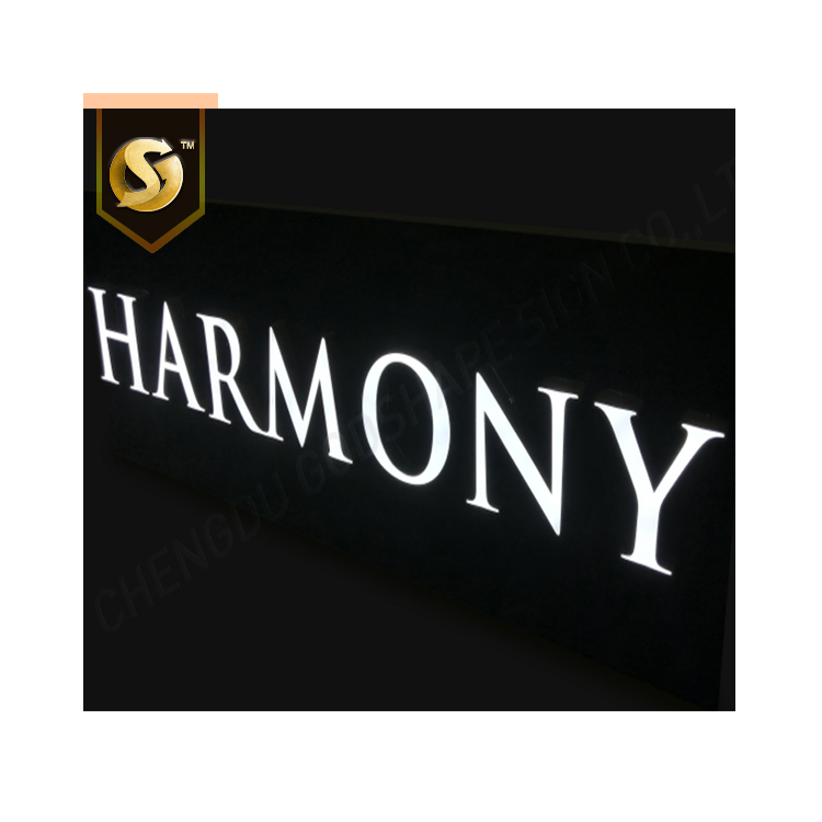 Custom Backlit Channel Letter Sign Night Glow LED Lights Board