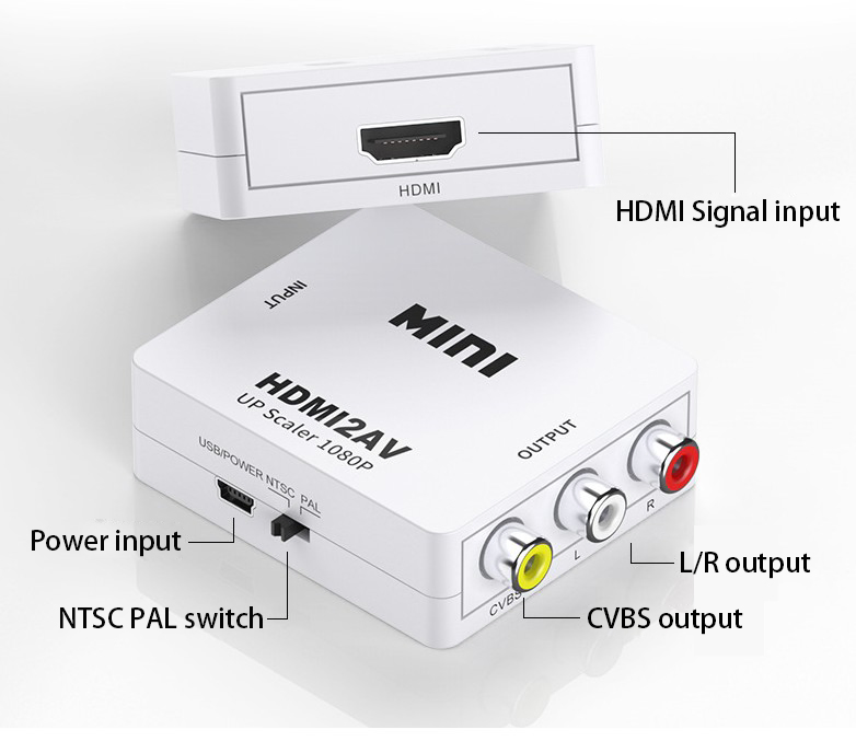 Конвертер HDMI в AV RCA 1080P