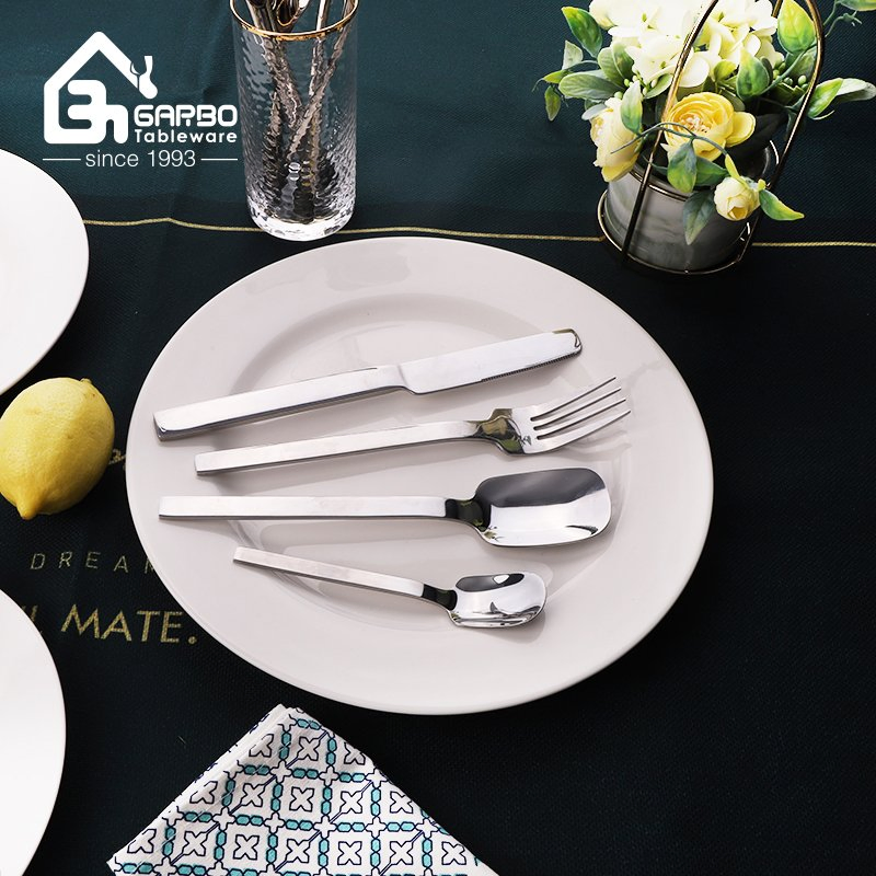 High-Grade Dishwasher Safe Stainless Steel Silver Cutlery Set Hotel Wedding Party Flatware Set Eating Utensils From Factory