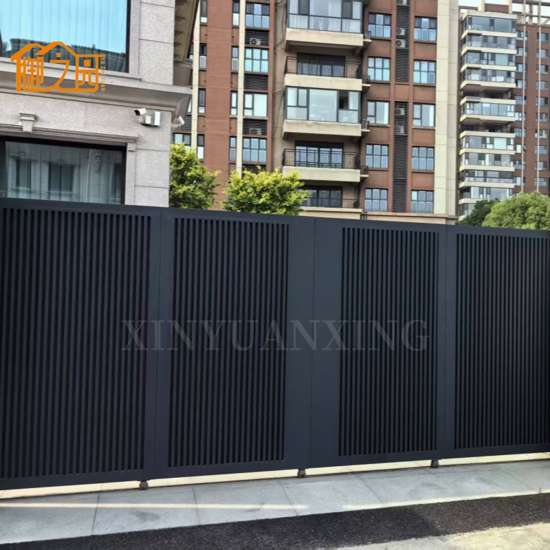 Modern Design Modular Fence Aluminum Metal Gate Horizontal Yard Privacy Slat Fence Panels Outdoor Garden Fence