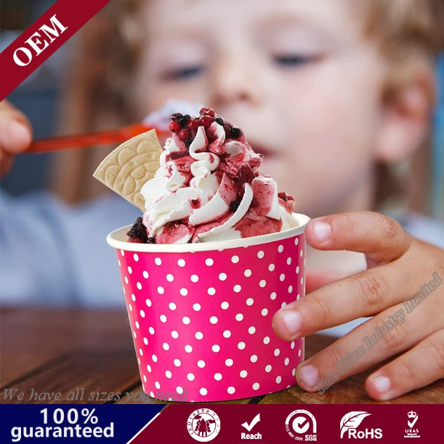 500ml Ice Cream Paper Ice Cream Bowl with Paper Lid