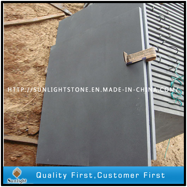 Hainan Dark Basalt Tiles, Honed Grey Basalt, Black Basalt