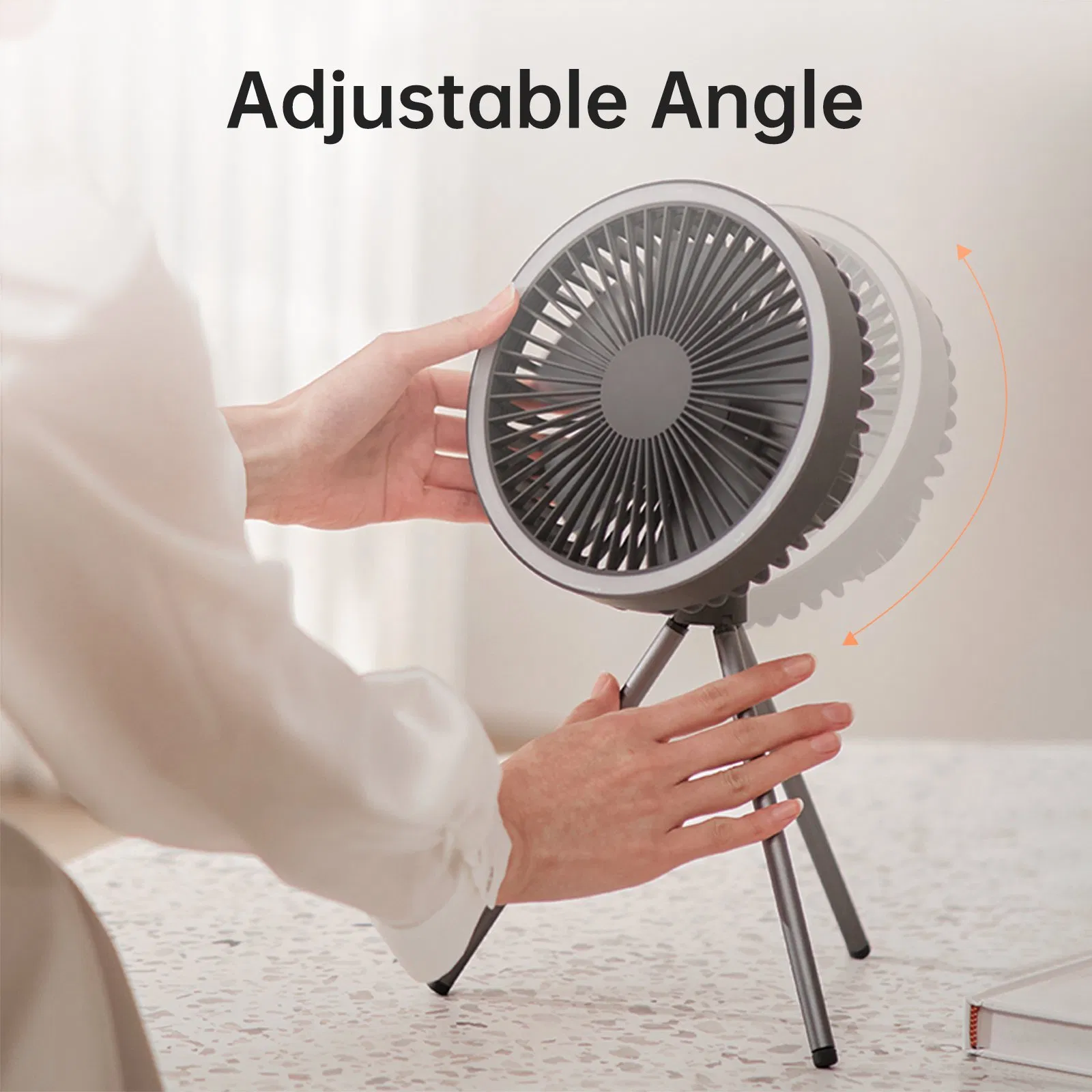 Tripod Electrical Fan Rechargeable Fanhousehold Mist Handheld Air Circulator Neck Fan