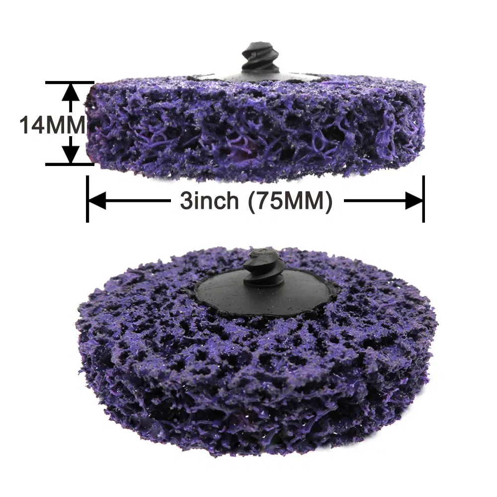 3 Inch 75mm Round Purple Quick Change Surface Conditioning Wood Stainless Steel Sanding Flap Discs for Sandstone