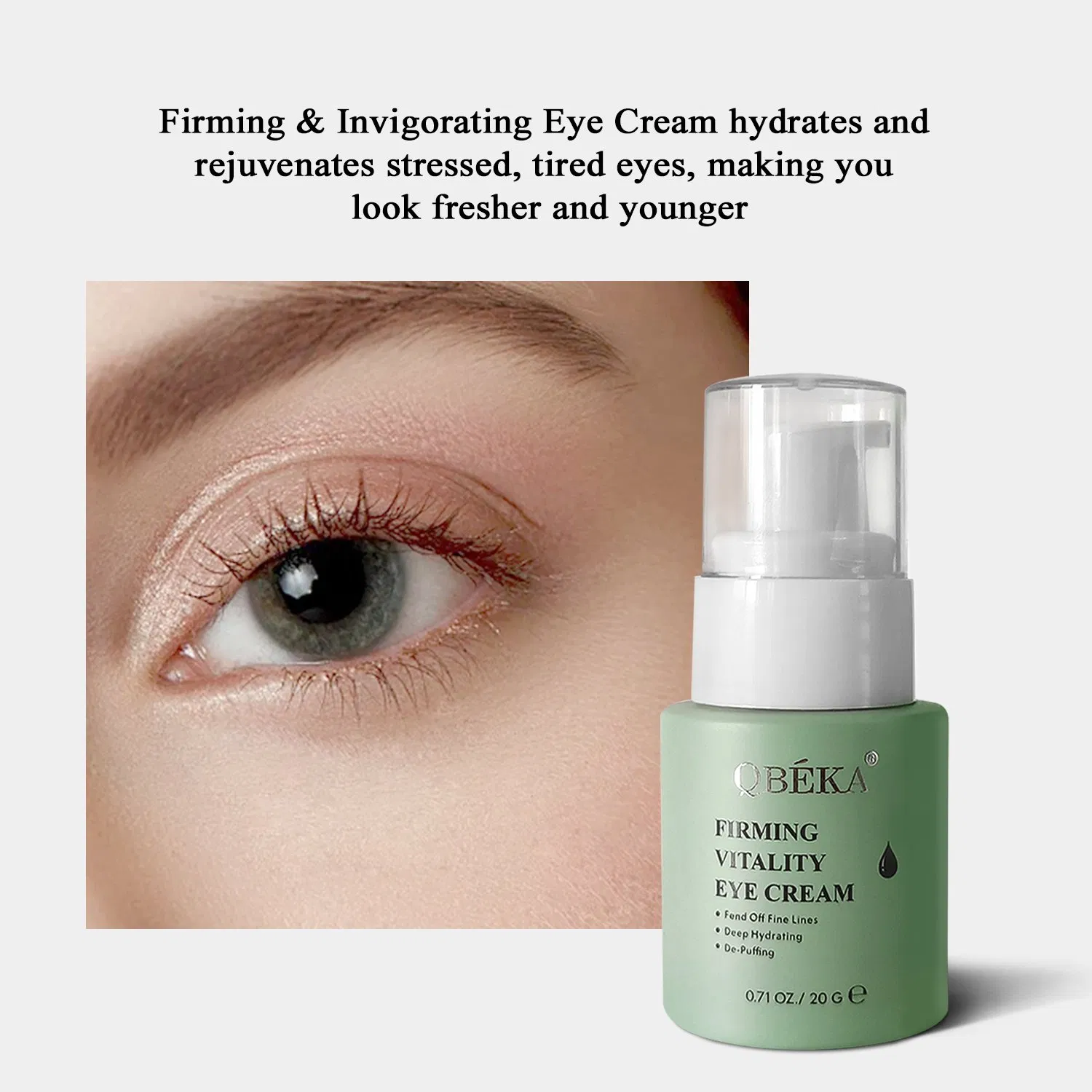 Qbeka Firming Vitality Eye Cream, Revitalizes and Lifts Eye Area