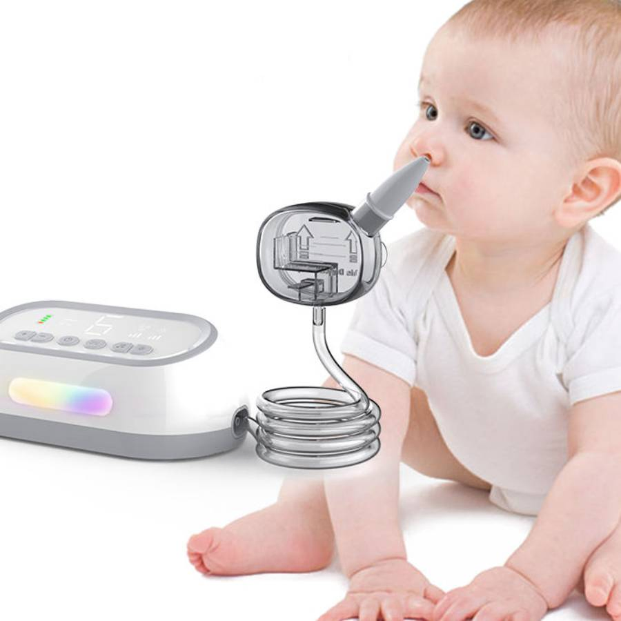 2000mAh Split Nose Sucker Food Grade Silicone Electric Baby Nasal Aspirator