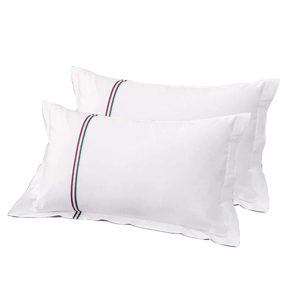 Premium Custom Washable Latex Soft Whita Bed Neck Pillow with Bag Double Line Made of Cotton for Quilted Nap Sleeping in Hotel/Guesthouses