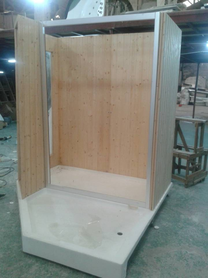 South Korea Style Wood Material Shower Combination Personal Steam Sauna