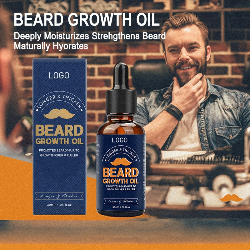 Custom Logo Wholesale 30ml Pure Essential Oil Bulk Premium Beard Growth Oil