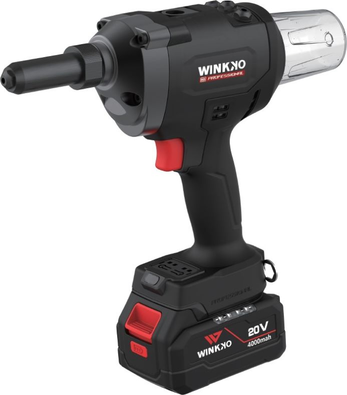 China 20V Winkko Color Box Automatic Hardware Cordless Brushless Motor Battery Riveter Rivet Gun