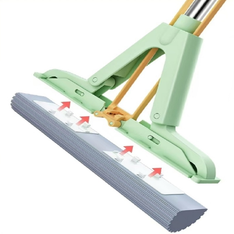 Wholesale Household Cleaning Floor Mop Hand Free Wash Magic Head Telescopic Floor PVA Mops