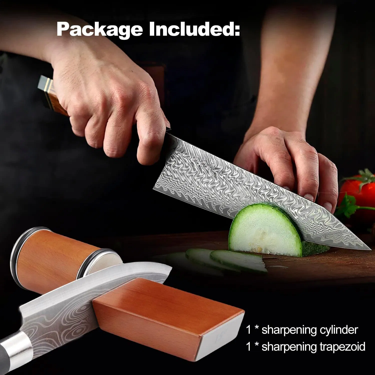 Ds-9901B Rolling Knife Sharpener, Kitchen Knife Sharpener for Razor Sharp Edges, Easy Knife Sharpening Kit Roller with Magnetic Holder with 15 & 20 Degrees