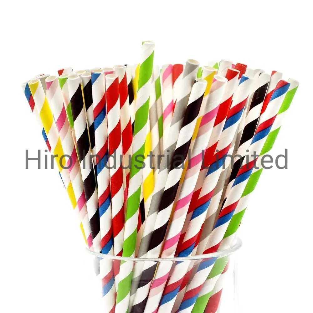 Retro Paper Straws Biodegradable Vintage Drinking Strawfor Christmas