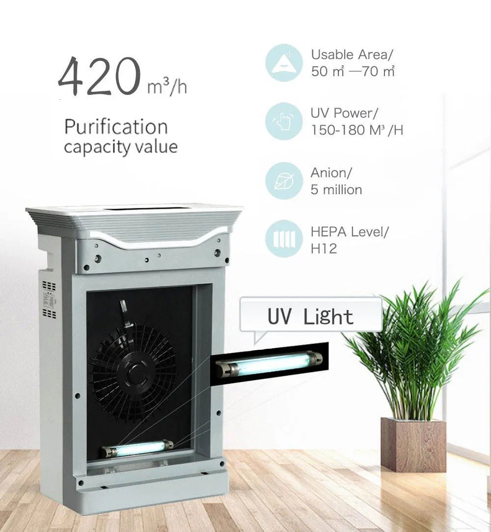Hot Selling 2 Year Warranty Circle HEPA Filter Ionizer Personal Air Purifier