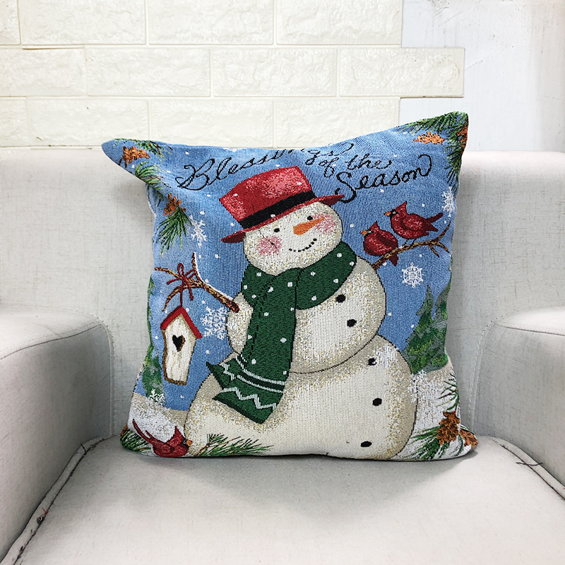 Home Hotel Decor Christmas Holiday Wholesale Custom Tapestry Woven Cushion
