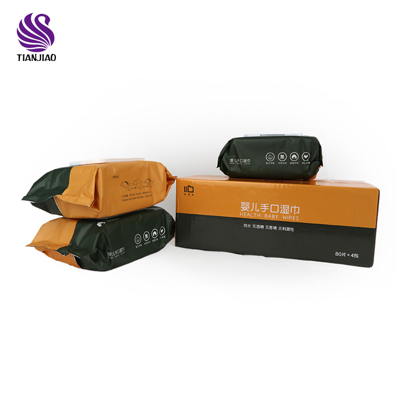 PE Bag Packed Wet Wipes Without Alcohol
